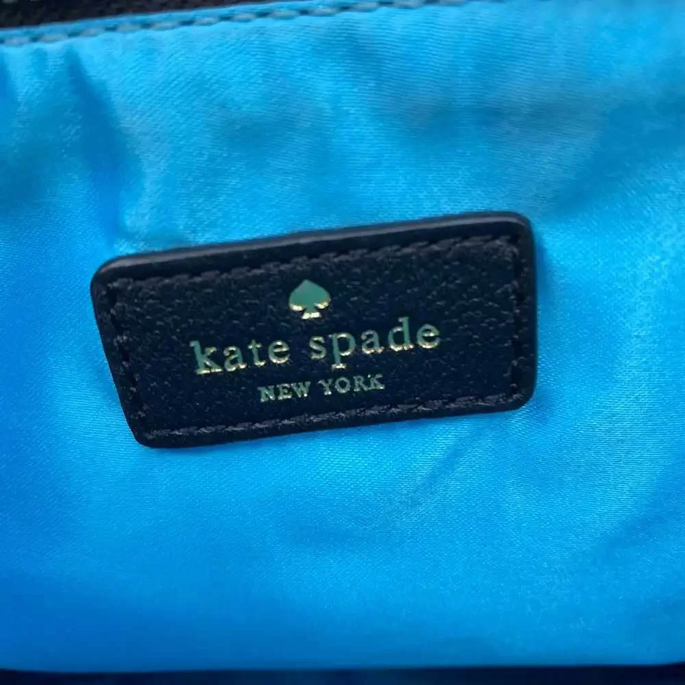 kate spade Bird Beaded Pouch | Black 100% Cotton Clutch | Regular OS